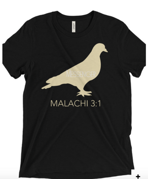 Messenger Black- Christian T-Shirt - Christian Clothing Malachi Clothing Co